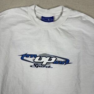 OP Ocean Pacific Y2K Graphic Shirt Men's Size Large White Surf Skate